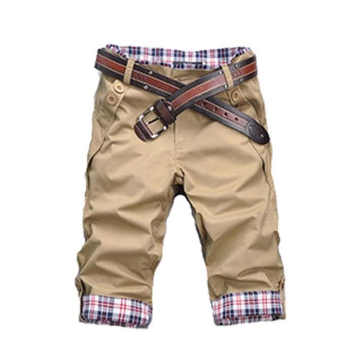 Short Homme Coton Shorts Homme-Noir E1051