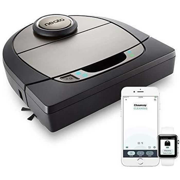 Neato Robotics D7 Aspirateur Robot Intelligent - Compatible avec Alexa - Robot aspirateur avec station de charge, Wi-Fi & App