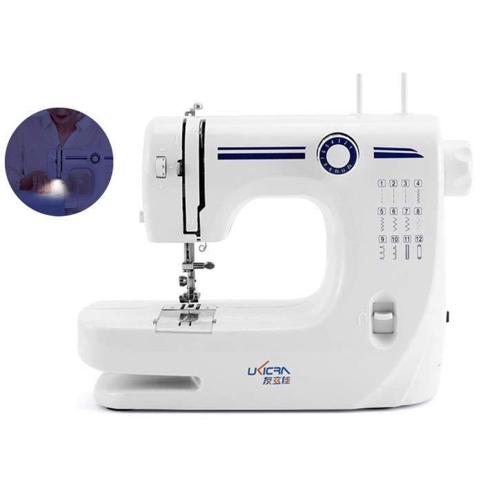 Machine à Coudre électrique pour Débutants, Portable, 12 Points différents, Couture automatique, points utiles #26@