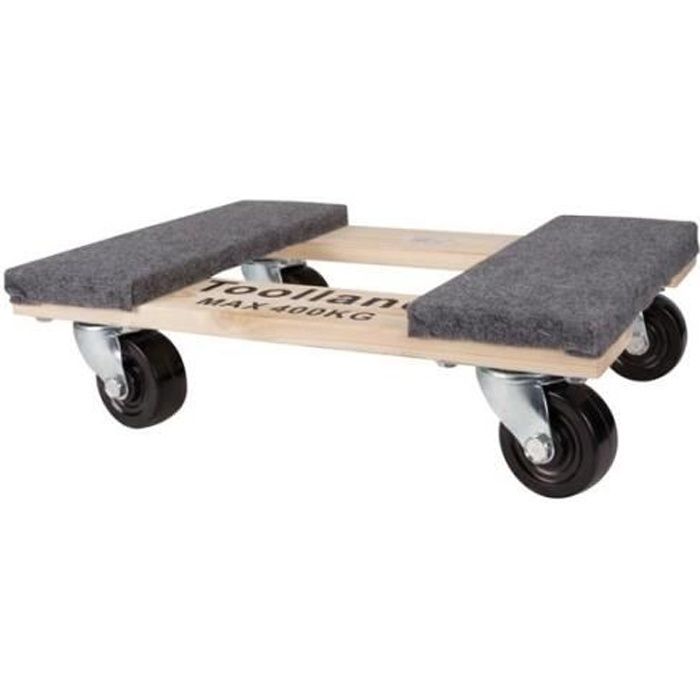 Support roulant pour meubles - rectangulaire - 460 x 320 mm - charge max. 400 kg