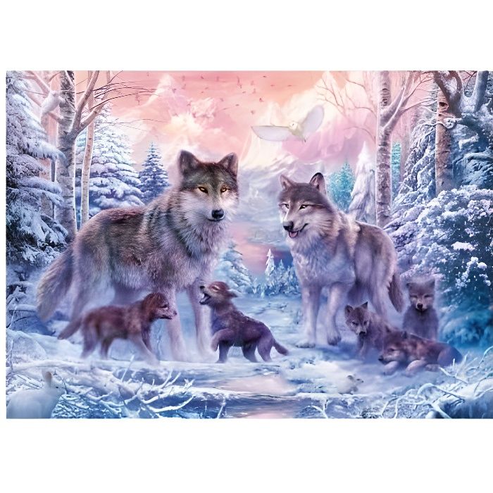 Puzzle Adulte : Les Loups Arctiques - 1000 Pieces - Animaux - Ravensburger