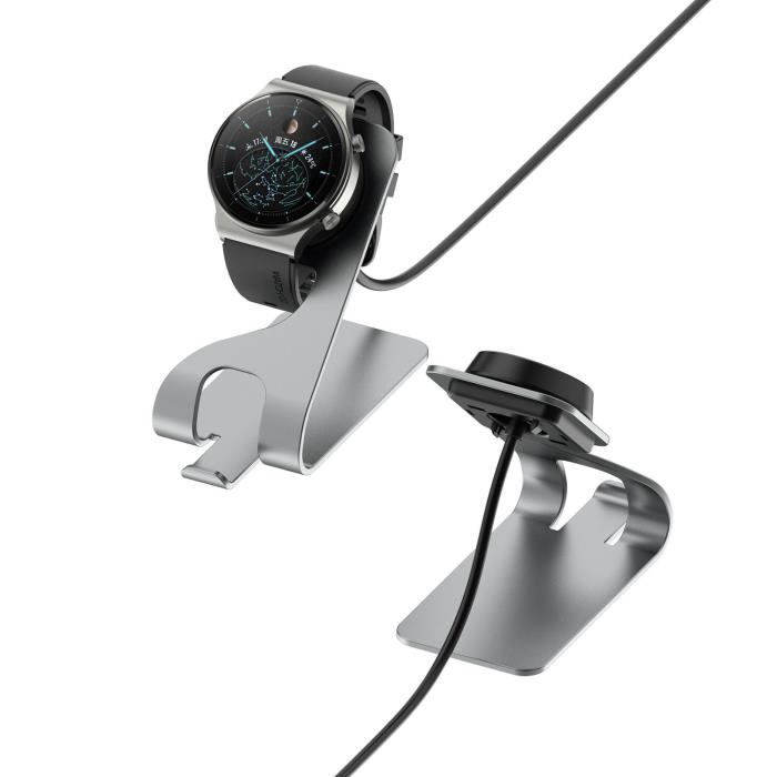 Station de Charge Chargeur Rapide pour Montre Intelligente Huawei GT2 Pro/Watch3/Watch 3 Pro Gris