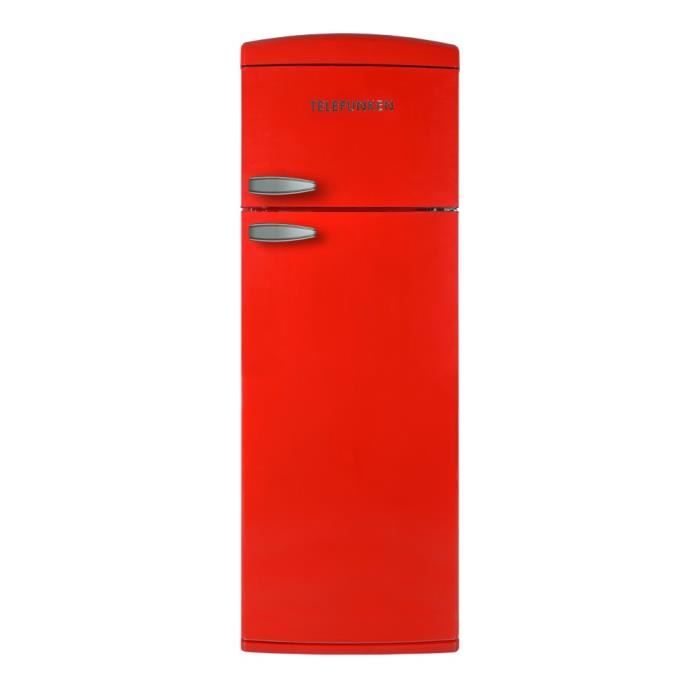 TELEFUNKEN TFNVIN304RED Réfrigérateur 2 portes vintage Rouge 304L