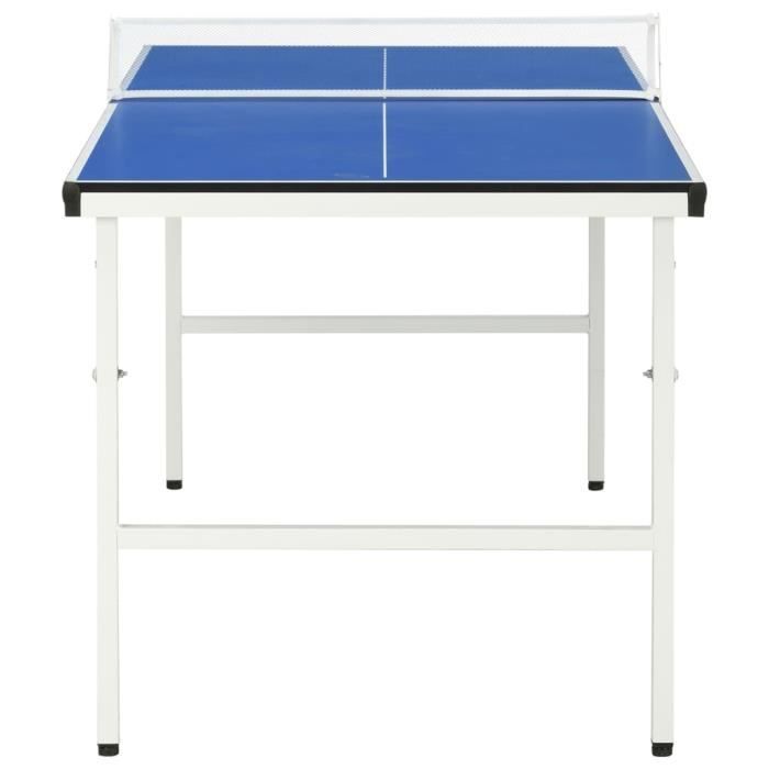 FAS(91946)Table de ping-pong avec filet 152x76x66 cm Bleu