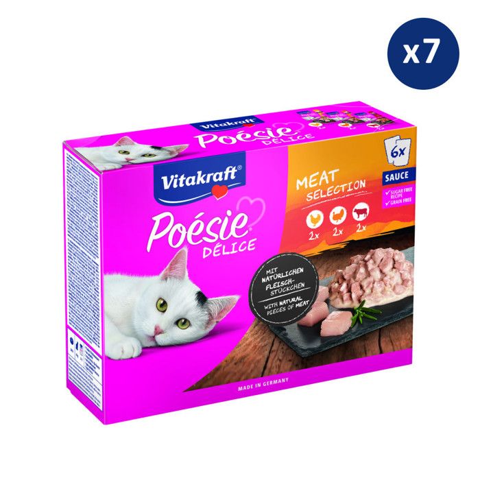 Vitakraft Nourriture pour Chat Nourriture Humide Poésie Multi Pack Pouch 35294