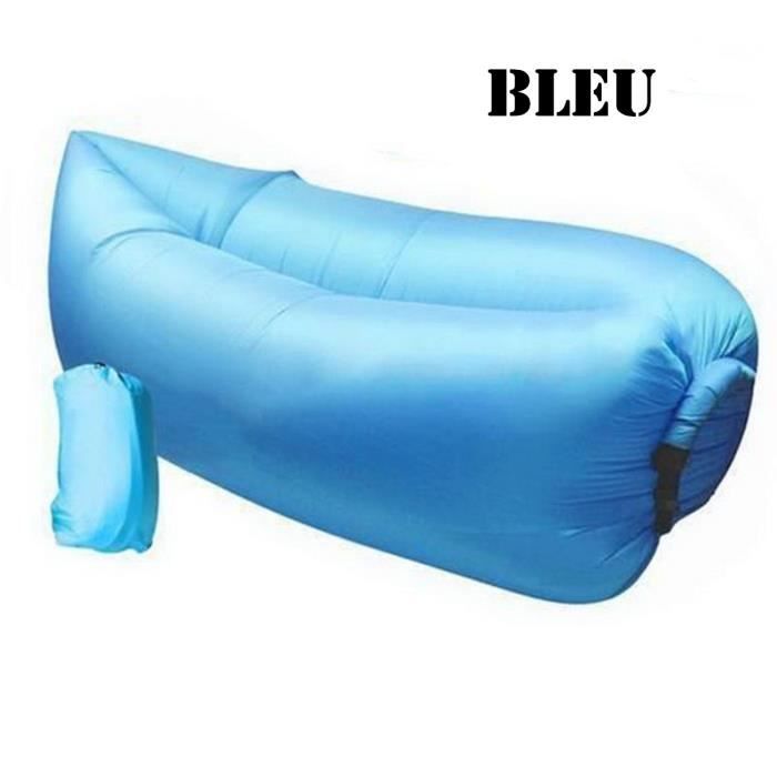 Milestone Camping Coussin de Voyage Gonflable Bleu