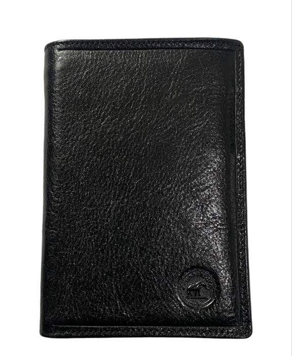 Portefeuille Homme Long Portefeuille Pochette Grande Capacité Cuir Portefeuille Porte-Monnaie Porte-Cartes Pochette Pour Homme Avec Dragonne Noir
