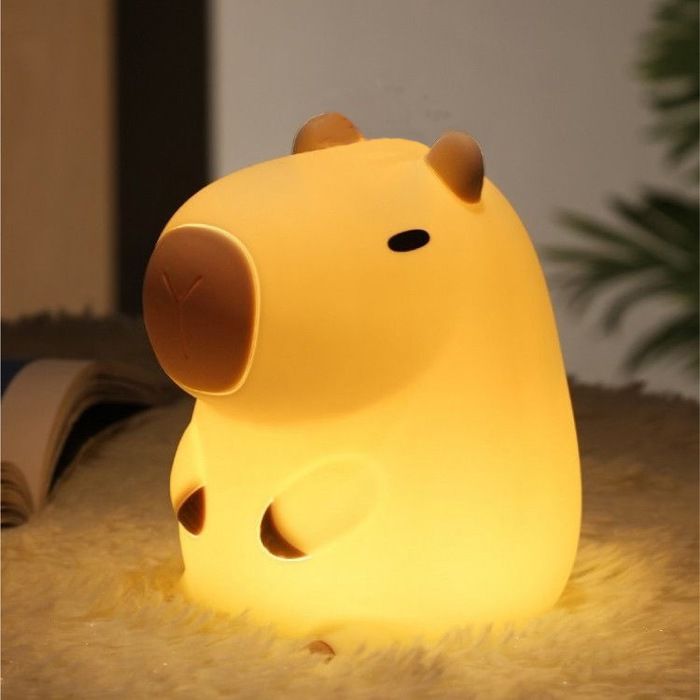 lampe de chevet Veilleuse en silicone Capybara lampe de chevet tactile animal aste par USB