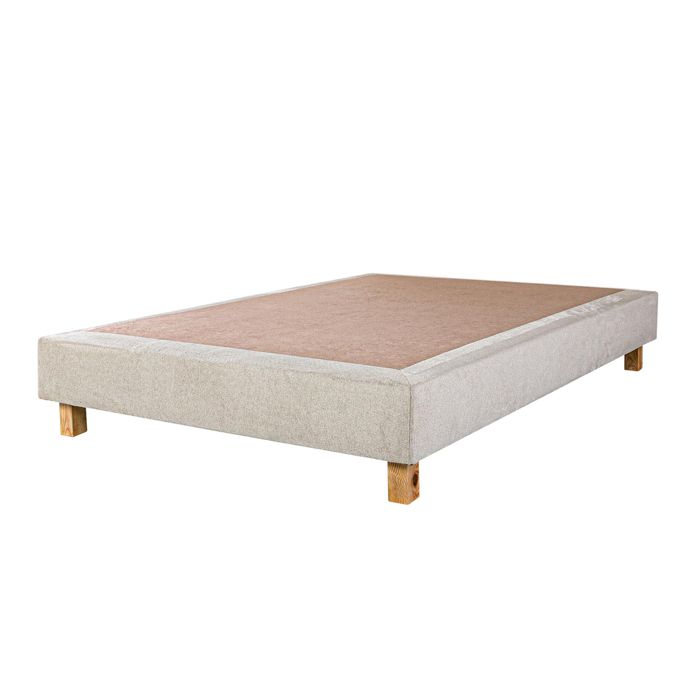 Sommier à lattes avec pieds JOLY tapissier en bois massif coloris beige - largeur 140 x longueur 200 cm Sommier à lattes avec pieds JOLY tapissier en bois massif coloris beige - largeur 140 x longueur 200 cm
