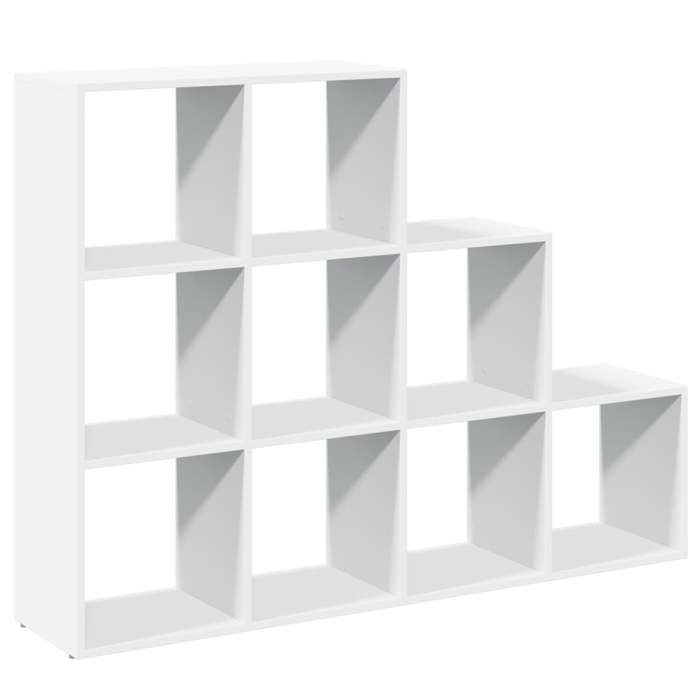 Etagère bibliothèque - mango - à 3 niveaux - Blanc - 137 5x29x103 5cm M1878