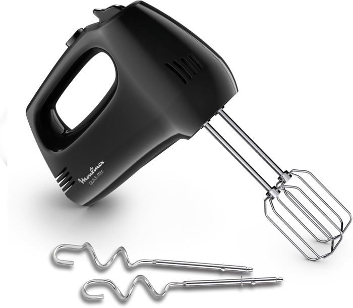 Batteur électrique Elite Gourmet 5 Vitesses - Fouets Inox, Rangement Intégré, Bleu Menthe