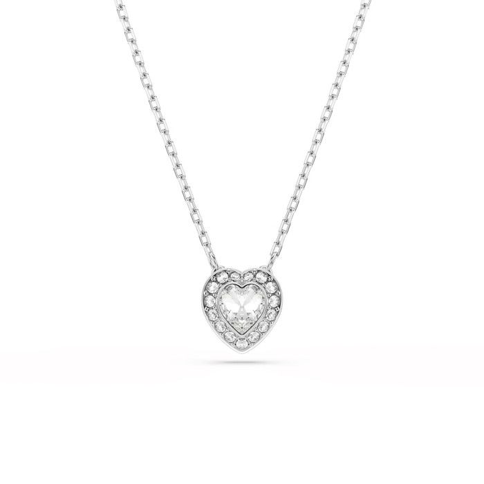 Pendentif - Swarovski - Ariana Grande x Swarovski - Coeur en cristal - Métal rhodié - 45 cm