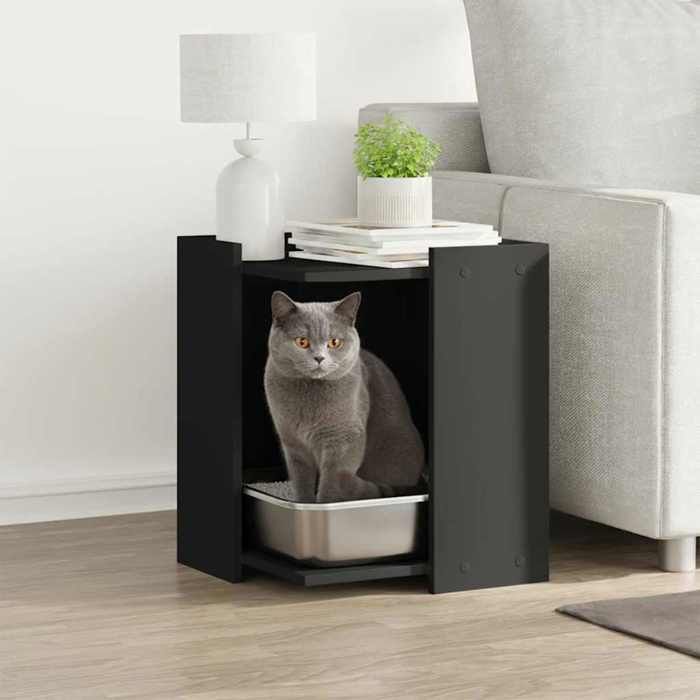 Meuble De Bac À Litière Pour Chat vidaXL – Bois D'ingénierie - vue 4