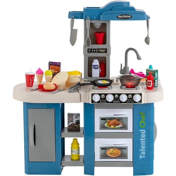 Cuisinière à Induction Jouet Enfant - Sons Et Lumières - 28x19,5 Cm - Plastique, Piles AAA