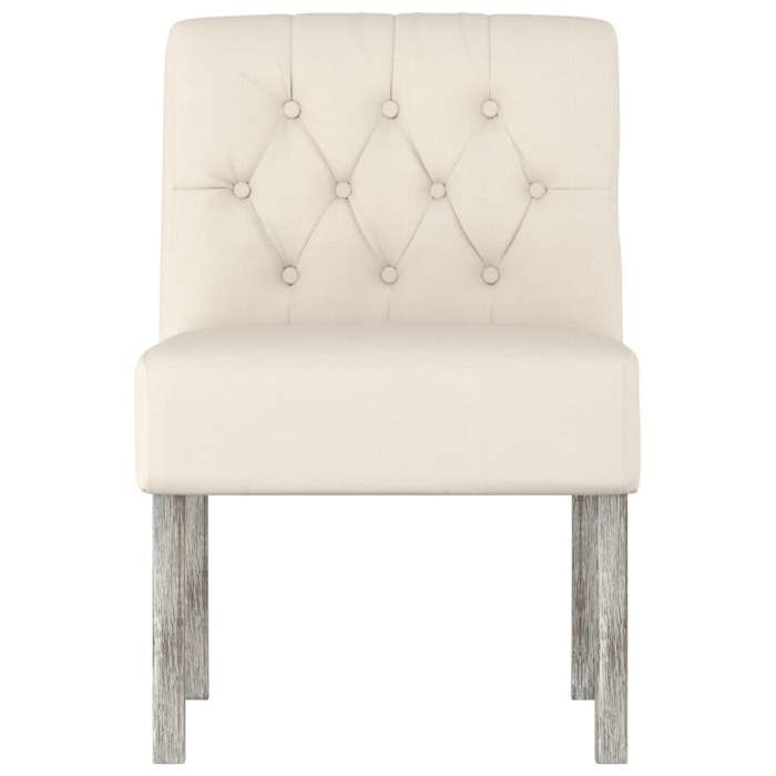 CLARENCE® Fauteuil simple - Chaise-Canapé - pour salon/chambre/bureau - sans accoudoirs lin design de boutons LV5146