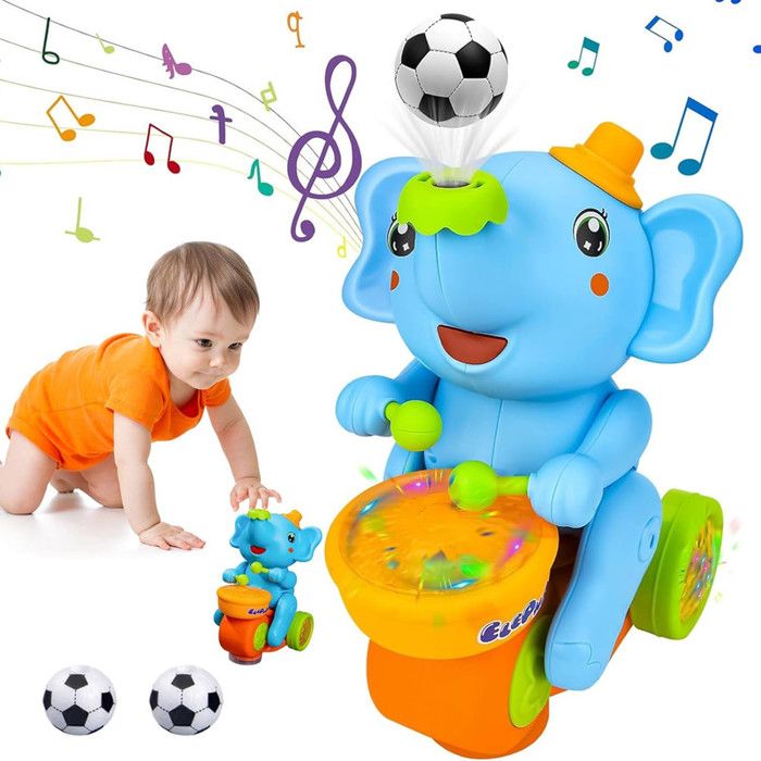 Jouet Poulpe Électrique - ZGEER - Jouet Rampant pour Bébés - Blanc - Multicolore - Musique et