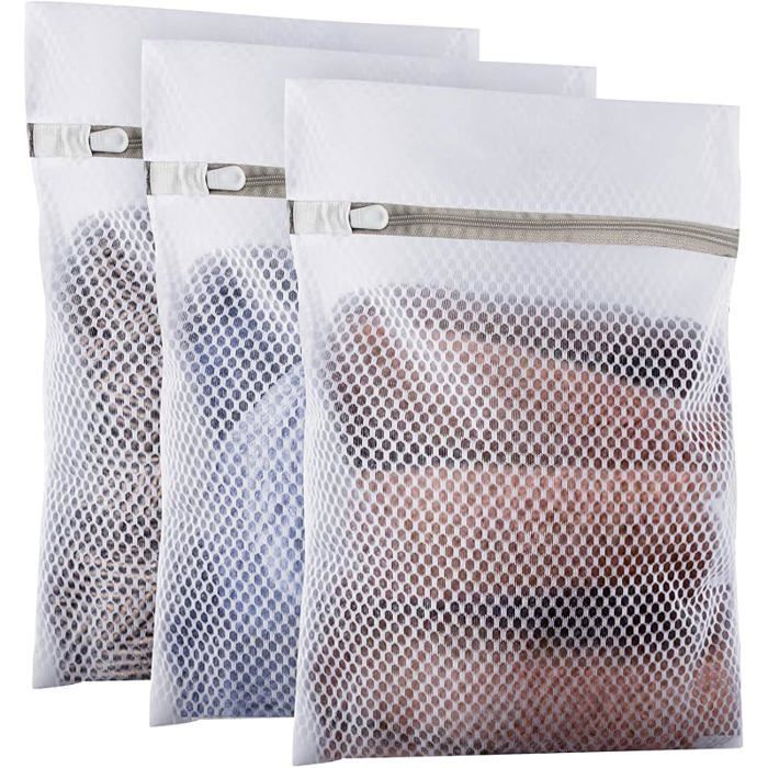 Lot 2 Filets Linge Machine 60x60 Cm Grande Taille – Sacs De Lavage En Maille Réutilisables, Protection Linge Délicat & Voyage