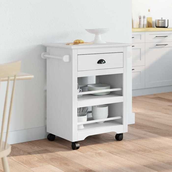 Black fridayChariot de cuisine/Chariot de Service - Desserte cuisine - BODO blanc 675x45x80cm 7759622