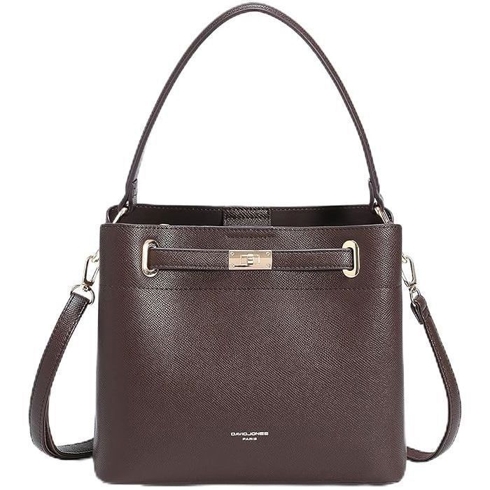 David Jones - Sac à Main Seau Cuir PU Femme - Marron David Jones - Sac à Main Seau Cuir PU Femme - Marron