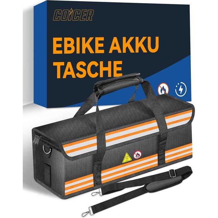 Batterie Trottinette Électrique Sac à Batterie pour VAE Ignifuge Boîte Ignifuge de Protection Pochette Anti Feu