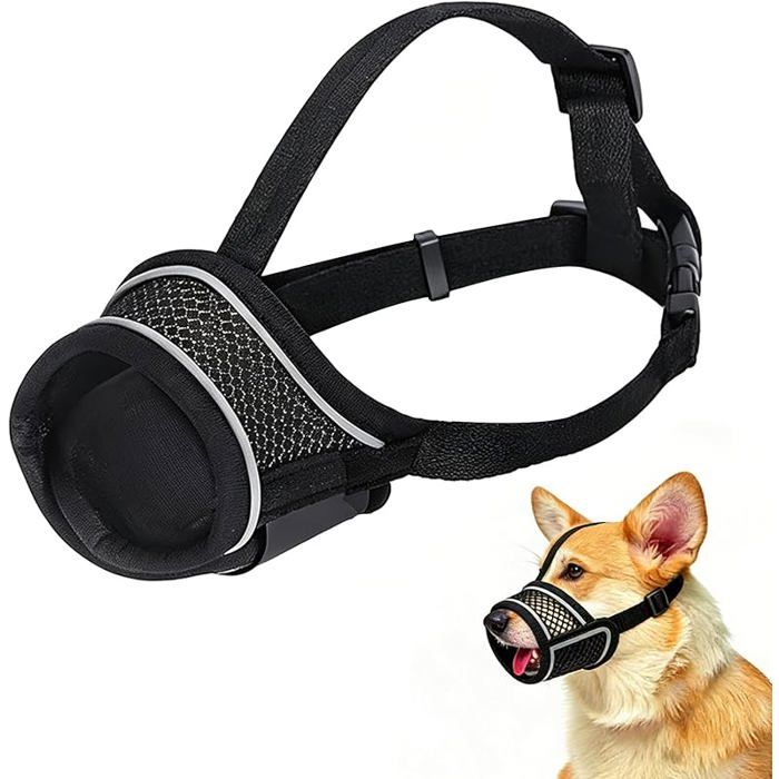 Muselière pour ChiensMuselières en Nylon pour ChiensMuseliere Anti AboiementMusoliaire Chien en Muselière pour Chien en Maille L