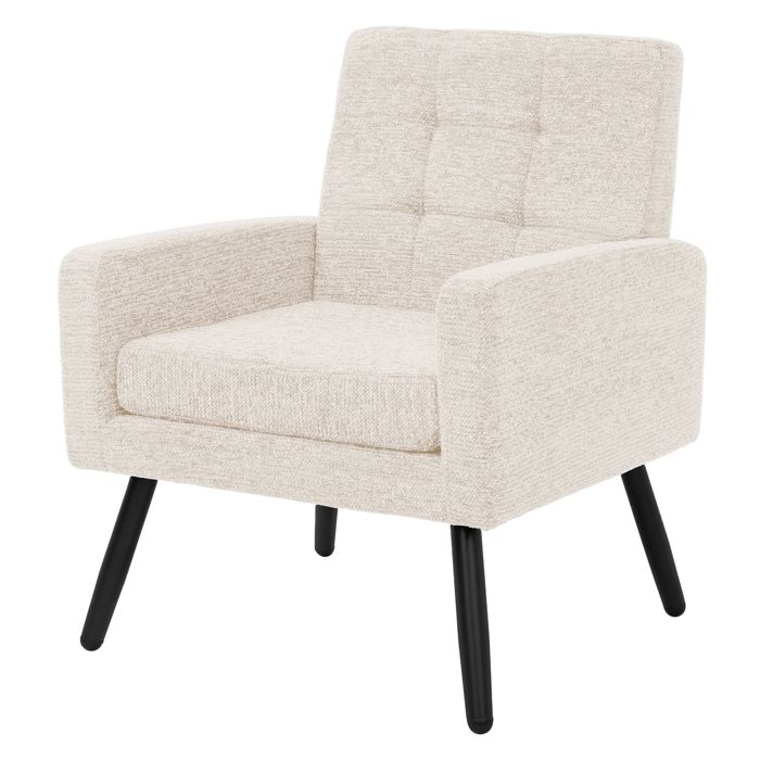 Fauteuil salon - ML-Design - 66 5x80x63 5 cm - Beige - Style scandinave pour chambre et lecture
