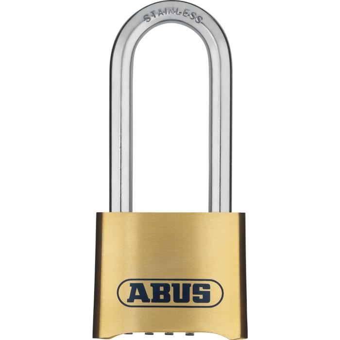 Cadenas à combinaison ABUS 180IB50HB63 BDFNLI Corps laiton forgé Anse inox Code numérique - vue 2