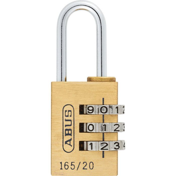Cadenas à combinaison ABUS 16520 3 chiffres Laiton massif Anse acier