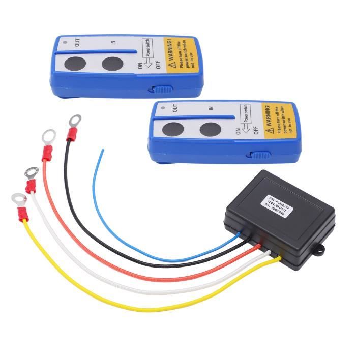 Commutateur de télécommande de treuil sans fil de 75 pieds, récepteur 434MHZ 12V 24V universel pour voiture ATV SUV camion