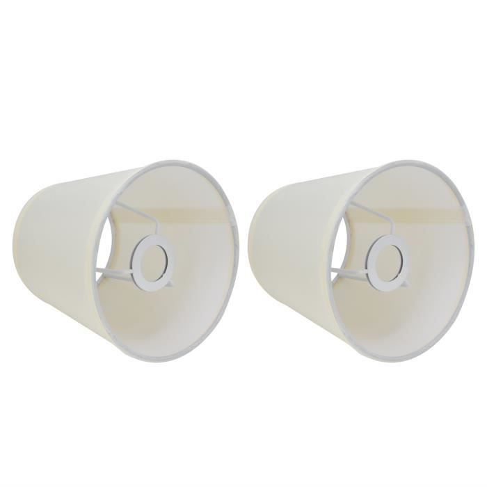 Abat-jour En Tissu E14 FOYTOKI - Diamètre 14 Cm, Hauteur 13 Cm - Pour Lampe De Table Ou Murale - Couleur Lin
