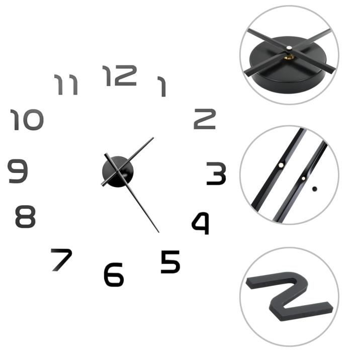 30cm x 30 " 7-11" blanc Horloge murale acrylique moderne avec aiguilles en métal