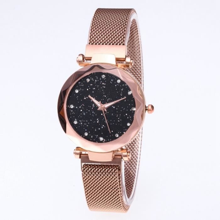 Montre de ciel toil luxe pour femme avec boucle magn tique Or OR