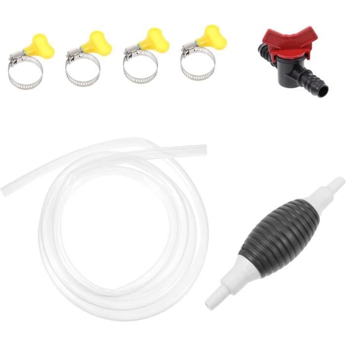 Pompe Siphon Manuelle Pour Carburant – Tuyau 1,5 M, Tête Métal | Pour Essence, Diesel, Huile, Eau