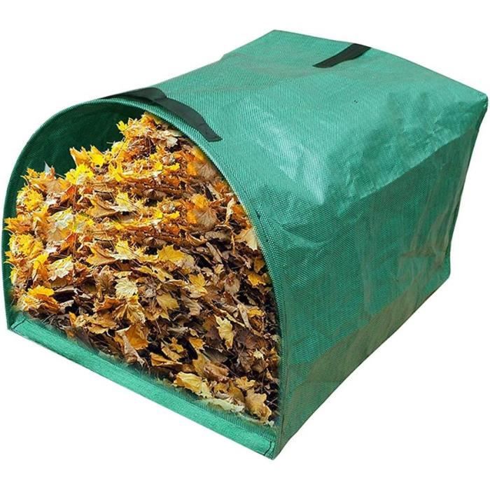 Sac à Feuilles 160 L Avec Roues Et Support Outils - Autoportant, Pliable - Pour Jardin, Ramassage Feuilles