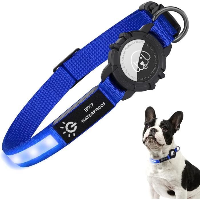 Collier Led Airtag pour animaux de compagnie, traceur GPS, étanche,  lumineux, rechargeable par USB