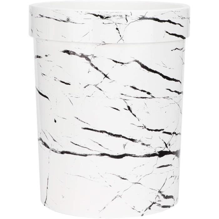 HURRISE Poubelle sans couvercle Blanc Ménage Salle De Bains Marbre Sans Couvercle Poubelle HURRISE Poubelle sans couvercle Blanc Ménage Salle De Bains Marbre Sans Couvercle Poubelle