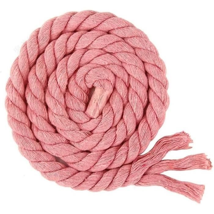 2 Rouleaux Corde en Coton Doux, Épaisseur 6 mm Longueur 10 m, Cordon torsadé épais Multifonctionnel, pour Le Camping, Le Jardinage, Le nautisme, Le tir à la Corde, Les Animaux, l'Escalade(Violet 2 Rouleaux Corde en Coton Doux, Épaisseur 6 mm Longueur 10 m, Cordon torsadé épais Multifonctionnel, pour Le Camping, Le Jardinage, Le nautisme, Le tir à la Corde, Les Animaux, l'Escalade(Violet