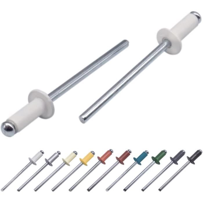 Lot De 1000 Rivets Aveugles Peints Din 7337 - Tête Bombée - Rivets En