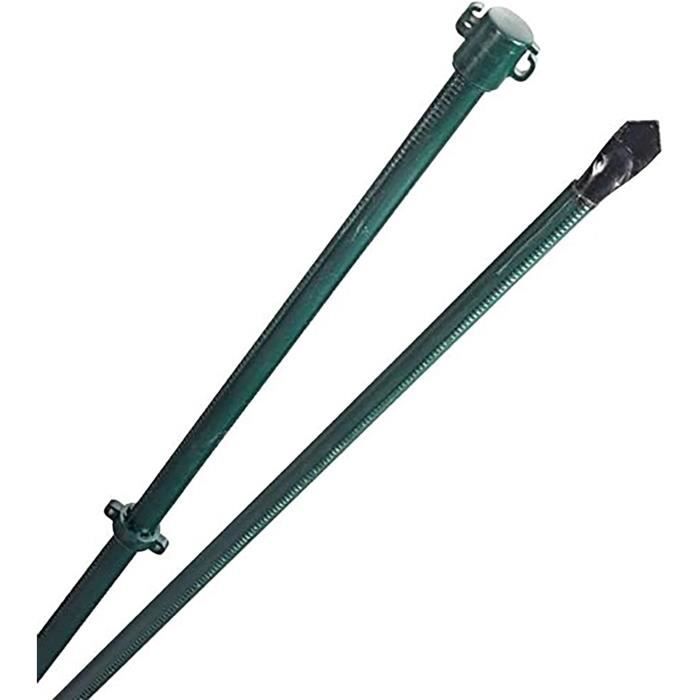 Italfence - Piquet T De Clôture, Plastifié Gris Anthracite (Toutes