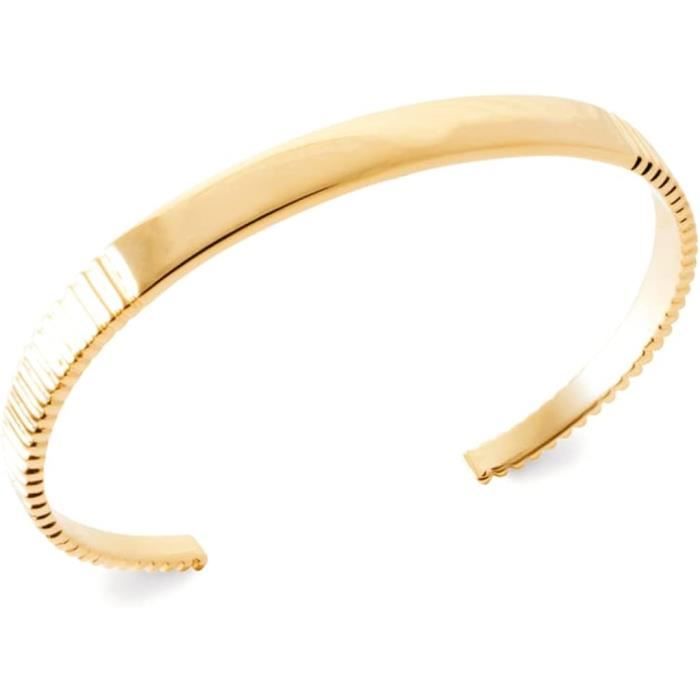 Bracelet Jonc Plaqué Or 18 Carats Et Zirconium - Tata Gisèle, Neuf Avec étiquettes
