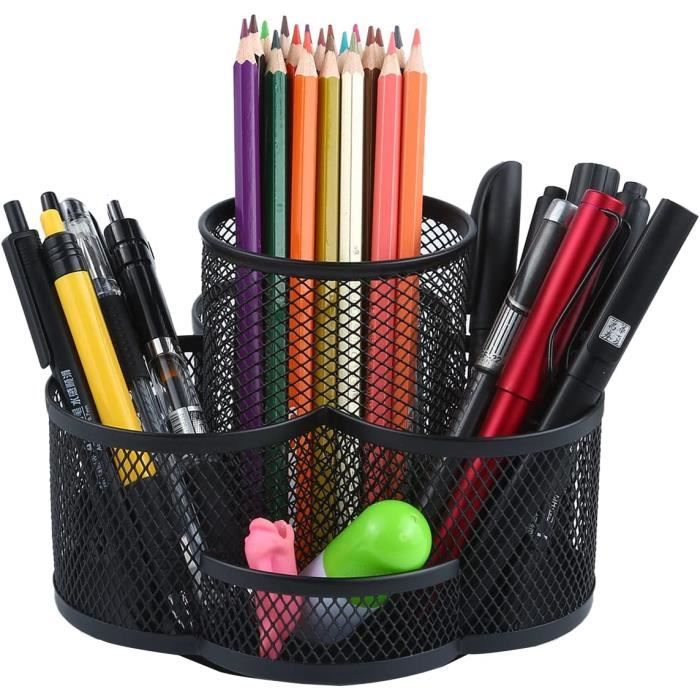 DONGDA Rotatif Organisateur De Maquillage, Organiseur De Bureau Rotatif à 360 Degrés, Multifonctionnel Rangement Pinceaux, Cosmétique Rangement Pour