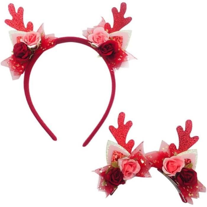 Adorable Serre-tête Bambi avec Cornes de cerf - Marron - Élan Serre-tête cerf pour Grands & Petits - Parfait pour marché de Noël & réveillon Adorable Serre-tête Bambi avec Cornes de cerf - Marron - Élan Serre-tête cerf pour Grands & Petits - Parfait pour marché de Noël & réveillon