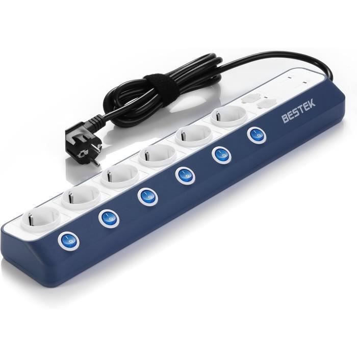 Multiprise Parafoudre Et Surtension Multiprises Electrique Avec 4 Ports ...