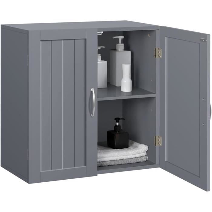 Armoire Murale Salle De Bains En Bois Meuble De Rangement Suspendu Avec