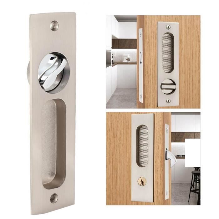 CCJH Serrure Loquet Verrou de Porte de Grange Hardware Installation Simple Noir