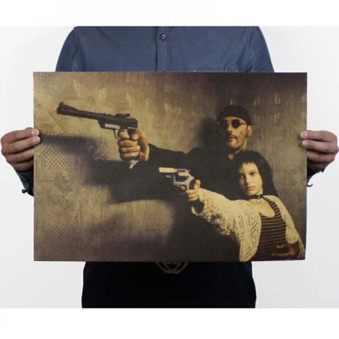 Poster Déco Toile Leon - Affiche Rétro Film 40x60cm Sans Cadre