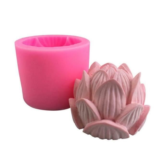 Fleur De Lotus Silicone Bougie Moule Gypse Silicone Moule Gateau Chocolat Moule Cdiscount Maison