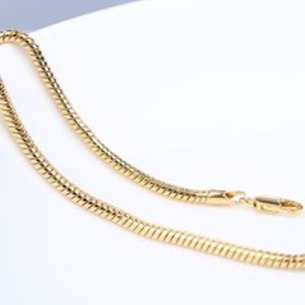 Collier homme femme 3 mm mince or jaune 18 carats Rempli 23,8 pouces  serpent chaîne os - Achat / Vente chaine de cou seule Collier de chaîne  pour homme Mixte Adulte -