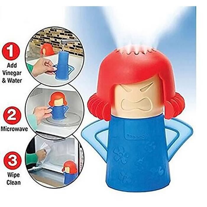 Ssstancy Angry Mom Cuisson Micro Ondes Cuisine Propre Outils De Nettoyage Gizmo Bleu Cdiscount Maison