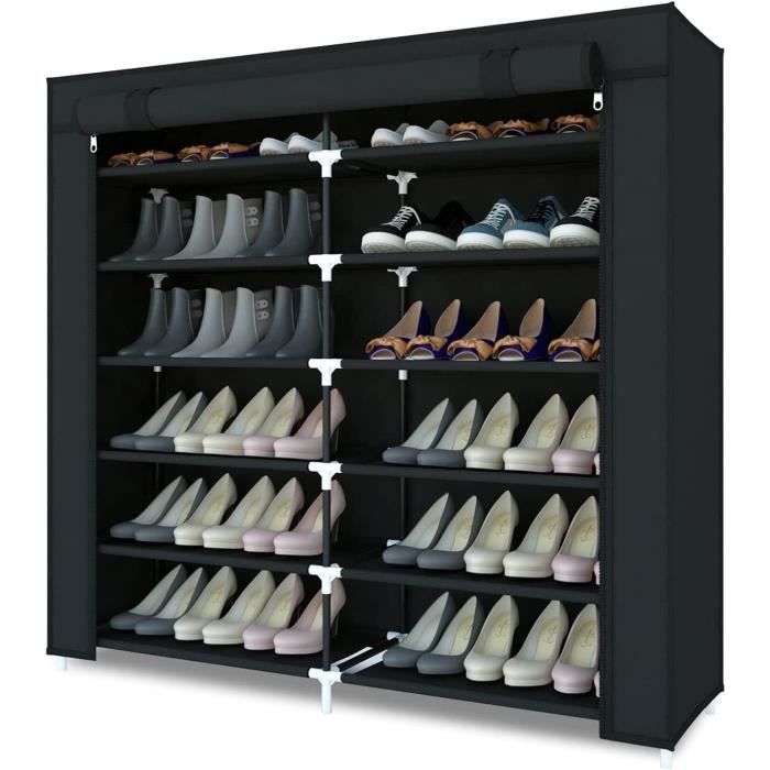 Armoire à Chaussures Meuble à Chaussures Étagères à Chaussures Étanche 7 Couches pour 36 Paires de Chaussures Armoire en A192